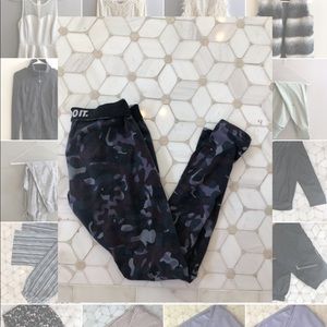 Nike camo leggings with foldover band